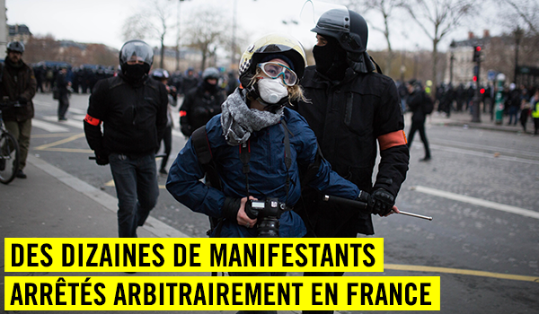 Veille Des dizaines de manifestants arrêtés arbitrairement.